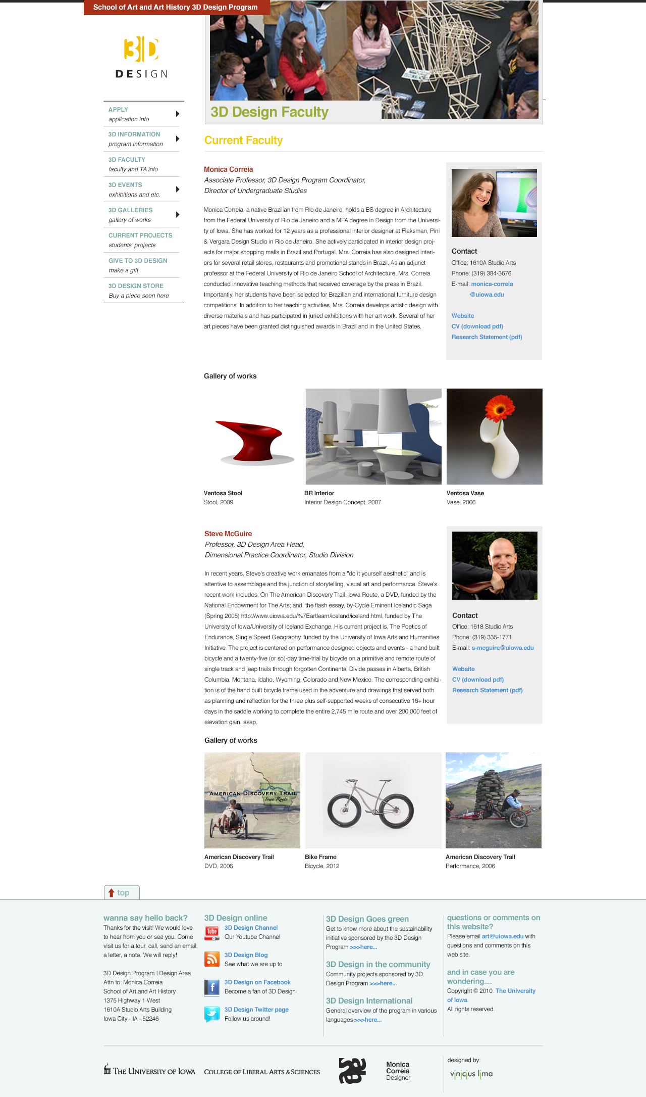 3D Design Program Website Website